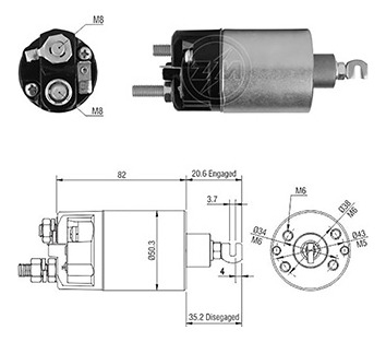 Automatico Motor Partida Zm1660 Effa V21 2009 A 2016 Zm