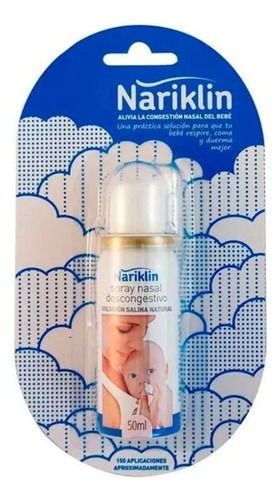 Spray Nasal Descongestionante Nariklin, Agua De Mar. 50 Ml