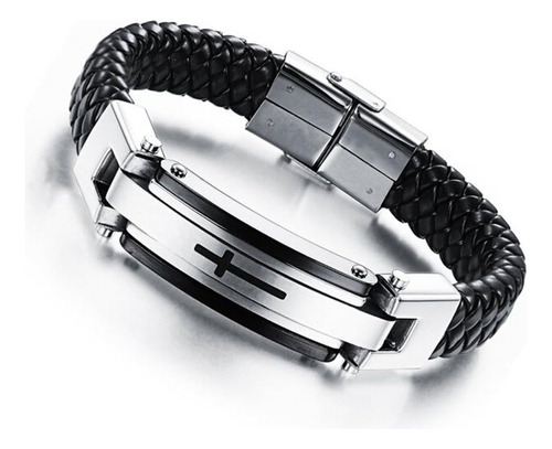 Feraco Pulseras Cruzadas De Cuero Para Hombre Pulsera Cristi