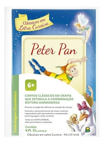 Colorindo Histórias Clássicas Letra Cursiva Infantil Todolivro 10 Unidades A Bela Adormecida-bambi-branca Neve-chapeuzinho Vermelho-cinderela- 3porquinhos-patinho Feio,mágico Oz .pinoquio, Peter Pan
