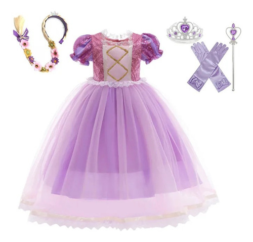 Vestido Disfraz  Princesa Disney Rapunzel