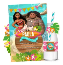Comprar Kit Imprimible Moana Candybar Cumpleaños Invitaciones 