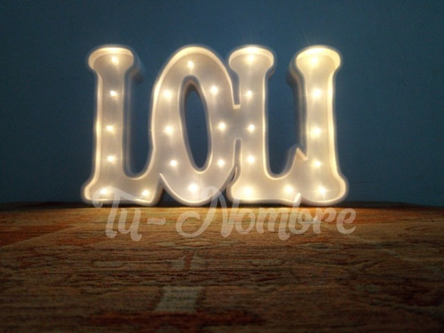 Nombres Iluminados 4 Letras 20 Cm Polyfan Tunombreimporta