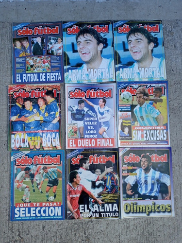 Lote De 8 Revistas Solo Futbol Año 1996