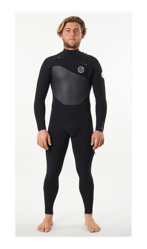 Traje Agua Flashbomb 5/3 C/zip Liso Black Hombre Rip Curl