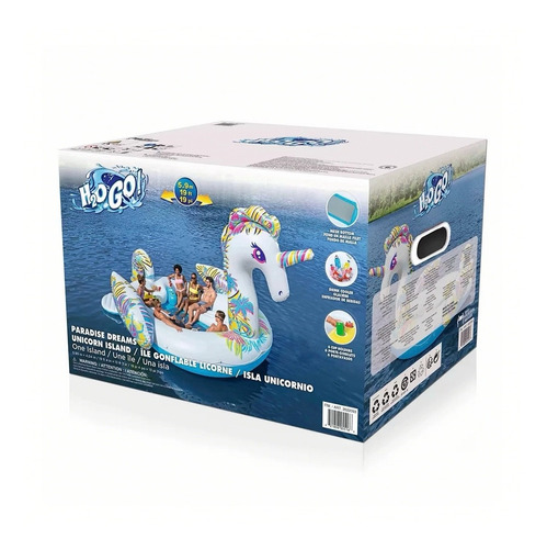 Isla Inflable Unicornio H20 Go Gigante 