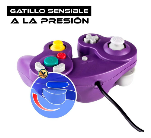 Control Joystick Alambrico Compatible Con Nintendo Gamecube