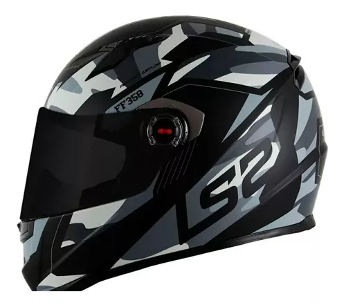 Capacete LS2 FF358 Classic Veloxer – Branco/Azul – Só Capacetes