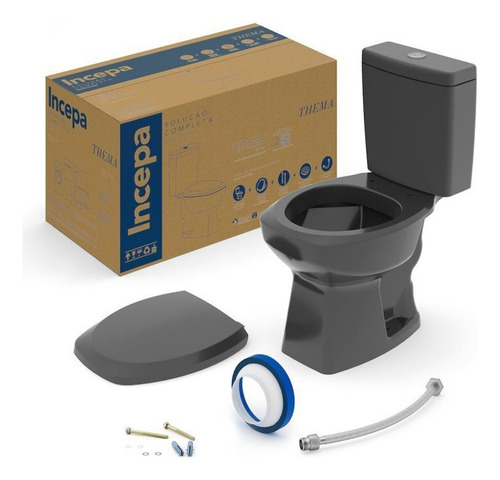 Kit 3 Vaso Sanitários Com Caixa Acoplada E Assento Soft
