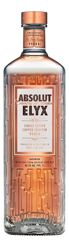 Absolut Elyx Vodka Suecia Botella De 1 Litro
