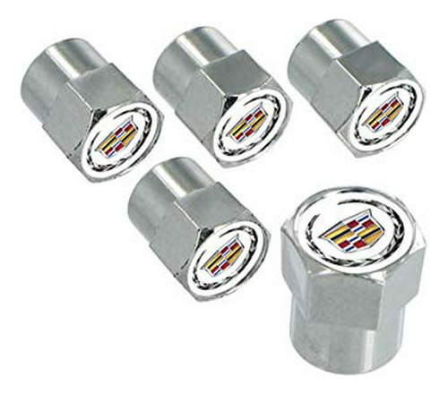 Visit The Cadillac Store Logo Chrome Valve Cap Covers