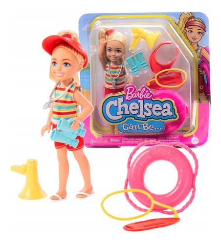 Barbie - Chelsea Guardavida Con Accesorios - Original Mattel