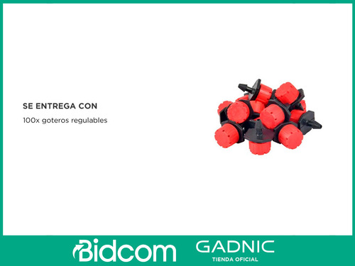 Goteros Regulables Gadnic Riego Por Goteo Precisión X100