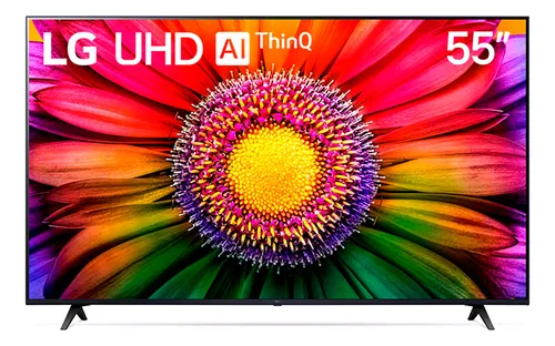 Smart TV de 55" LG UHD AI ThinQ 55UR871C0SA com tela LCD 4K 127/220V - preto