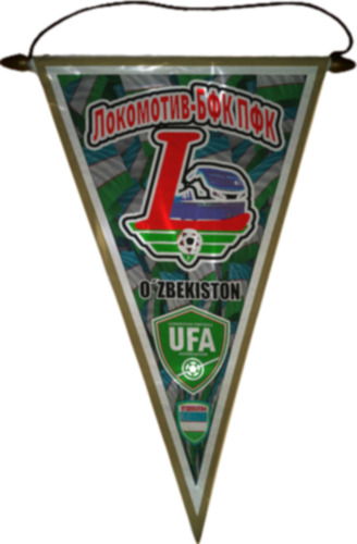 Banderin 37cm Full Color Futbol Uzbekistan Elegir Equipo Lokomotiv-bfk Pfk Lokomotiv-bfk Pfk