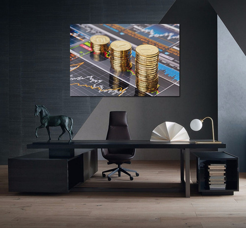 Cuadro 60x90cm Finanzas 2 Fondo Moneda Economia