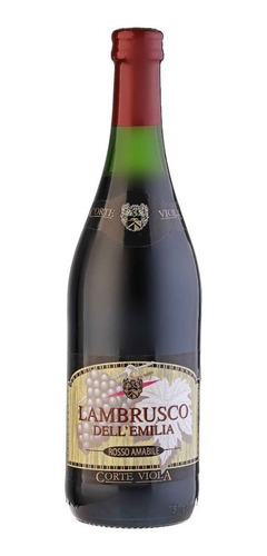 Vino Tinto Lambrusco Rosso I.g.t. Emilia Corte Viola