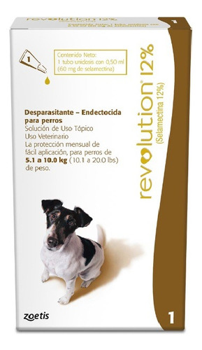 Revolution Pipeta Antipulgas Garrapatas Sarna Perro 5 A 10 K