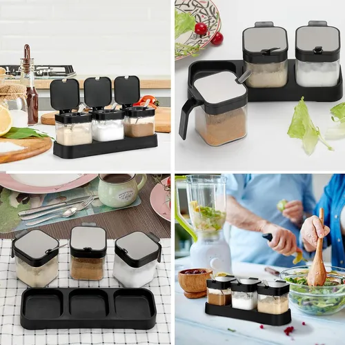 Caja De Condimentos De Cocina Set De 3 Para El Hogar Organización Y Estilo En Tu Cocina De Alta Calidad Everest