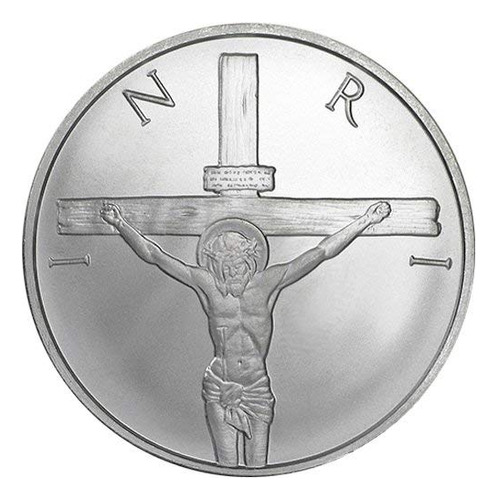 Crucifixión De Jesucristo, 1 Onza Troy De Plata Fina ....