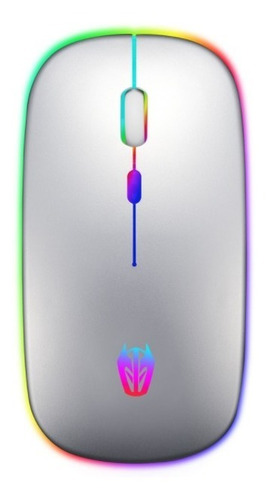 Imagen 1 de 6 de Ratón Mouse De Juego Inalámbrico Recargable Con Led