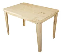 Comprar Mesa Madera Comedor Cocina Maciza Patas L Moderna 120x80 Tapa Natural Patas Natural