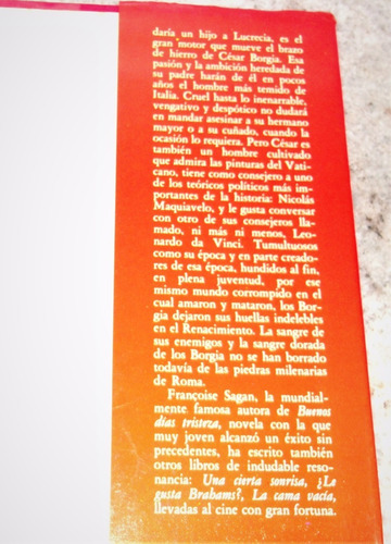La Sangre Dorada De Los Borgia - F. Sagan (Usado)