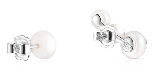 Pendientes Irregular Icon Pearl De Plata Y Perla Tous Color Blanco