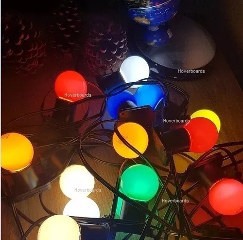 Varal De Luzes 100 Mts Com Lâmpadas Coloridas Inclusas