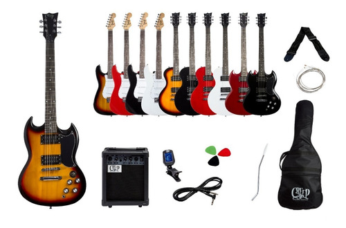 Imagen 5 de 6 de Pack Guitarra Sg Y Amplificador Creep Completo Sb