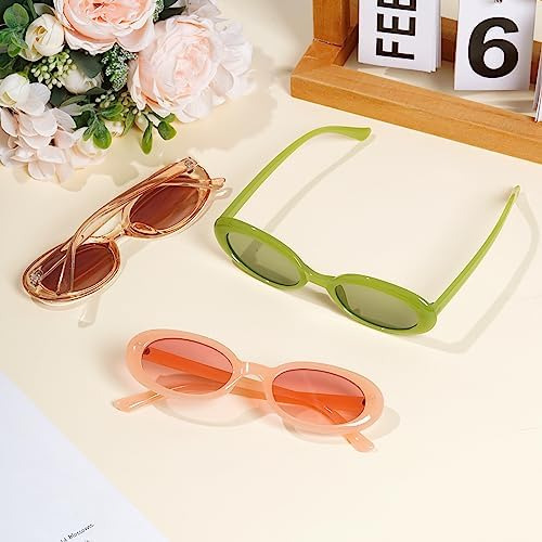 Obmwang, 6 Piezas, Gafas De Sol Ovaladas Retro Para Mujer,