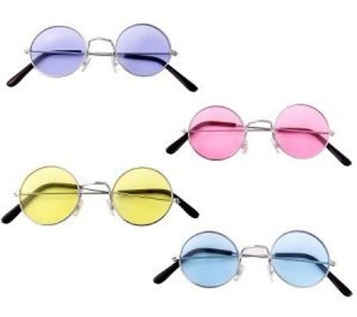 12 Anteojo Tipo Lennon Lentes Cotillón Carioca Casamiento