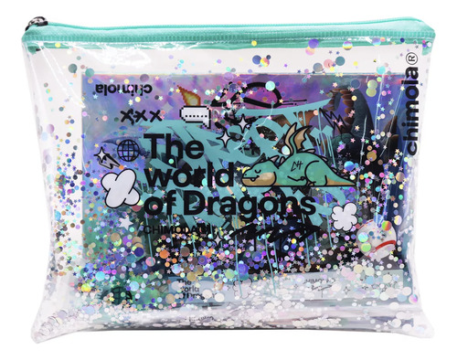 Set Escolar Dragón Kit Cuaderno Y Neceser Cartuchera