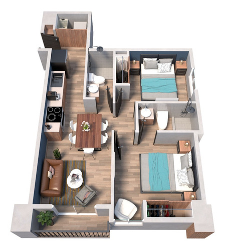 Imagen 1 de 6 de Apartamentos 2 Habitaciones, Cerquita De La Usac