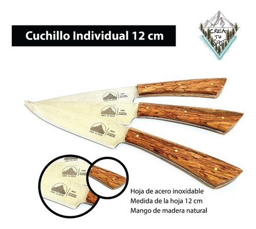 Imagen 5 de 6 de Cuchillo Artesanal Asado Premium Vaina Cuero Filo Parrilla