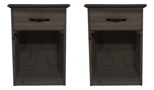 Combo 2 Mesitas De Luz 45x60 Cajon Mesa Madera Macizo Oferta