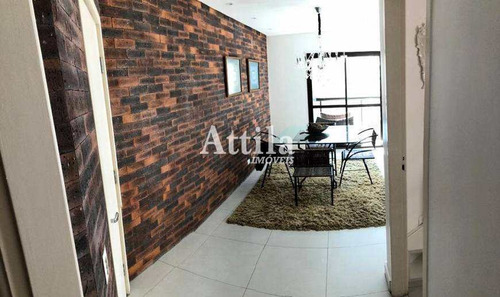 Apto 3 Dorms, Santos - V1696