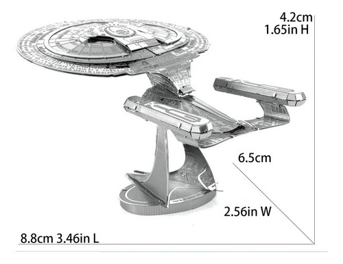 Star Trek - Uss Enterprise 1701-d Puzzle 3d Metal Model (Usado)