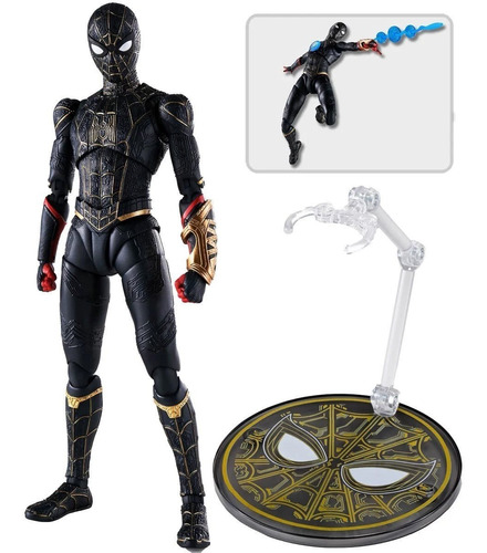 Spider-man Black & Gold Suit S.h.figuarts No Way Home Bandai