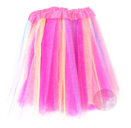 Saia Tule Arco Iris Infantil