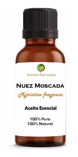 Aceite Esencial De Nuez Moscada 100% Puro 100% Natural 15 Ml