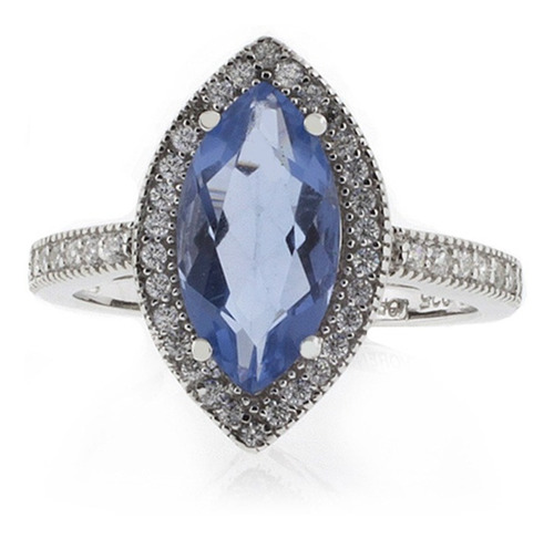 Anillo Hermoso De Alejandrita En Plata ( Azul A Morado )