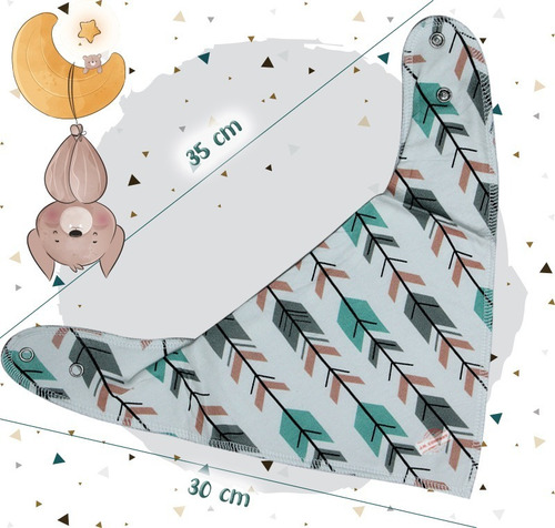 Baberos Para Bebes Suaves Absorbentes Recien Nacidos Mr-03 Corazones