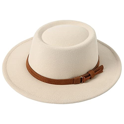 Sombrero De Lana De Ala Ancha Para Mujer Estilo Vintage