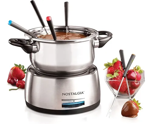 Olla De Fondue Eléctrica Nostalgia Fps200, Acero Inoxidable