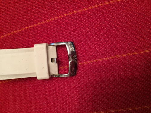 Relógio Empório Armani Bisel De Cristal Branco Mod. Ar5947