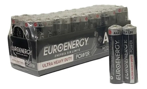 Pack X48 Pilas Aaa Euroenergy Zinc 1,5v Ultra Heavy  Duty   