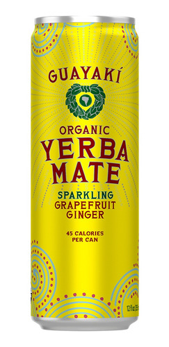 Bebida Yerba Mate Guayakí Sparkling Ginger 12 X 355ml