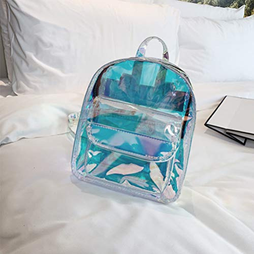 Mochila Holográfica Transparente Para Mujer