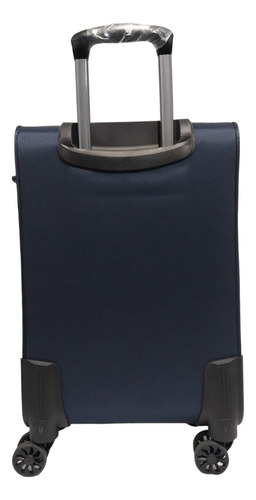 Valija Maleta Carry On Viaje Tela 20 Expandible 8 Ruedas Bolsillos Frontales Impermeable Alto 58 Cm Ancho 35 Cm Profundidad 25cm - Con Extension 32 Cm Peso 3.5 Kg Color Negro Negro Lisa